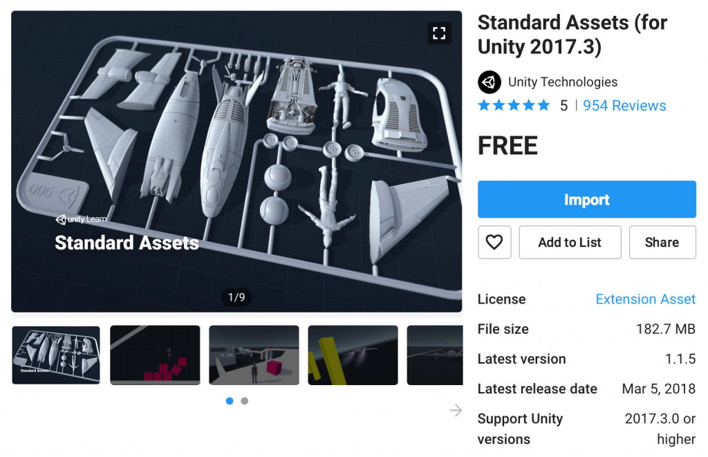 L’attribut alt de cette image est vide, son nom de fichier est Unity-import-standard-assets-1024x661.png.